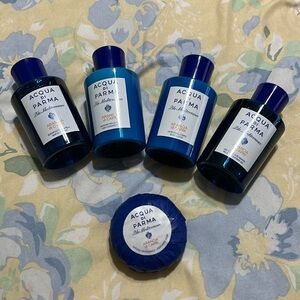 Acqua DI Parma Shampoo,Conditioner,Shower Gel, Body Lotion and soap. 75ml 2.5 oz